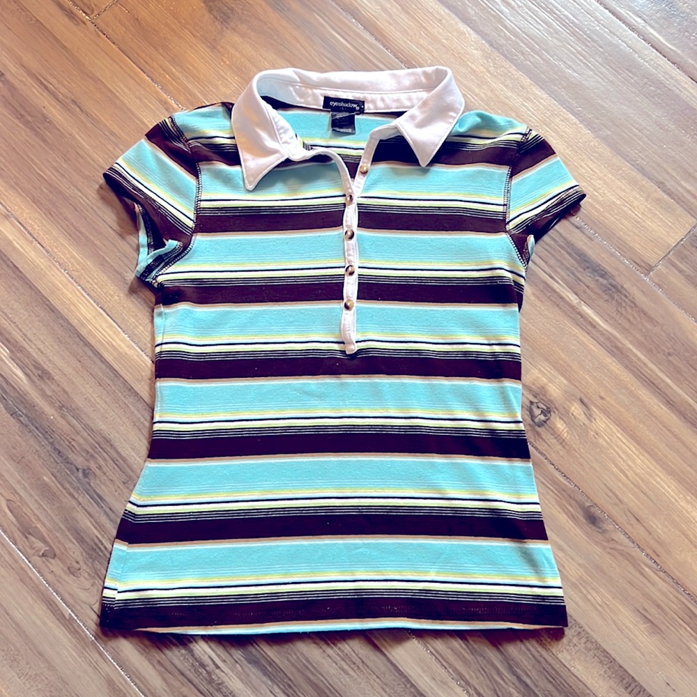 Retro Preppy Fitted Polo
